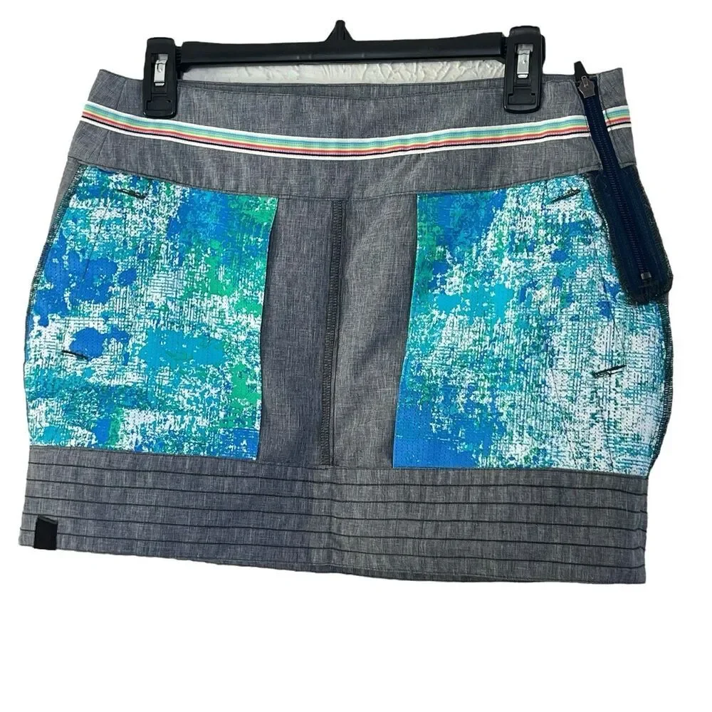 Under Armour MNT Women's Skirt Size 8 Gray Pockets Zip Golf Mini Activewear - Picture 9 of 15
